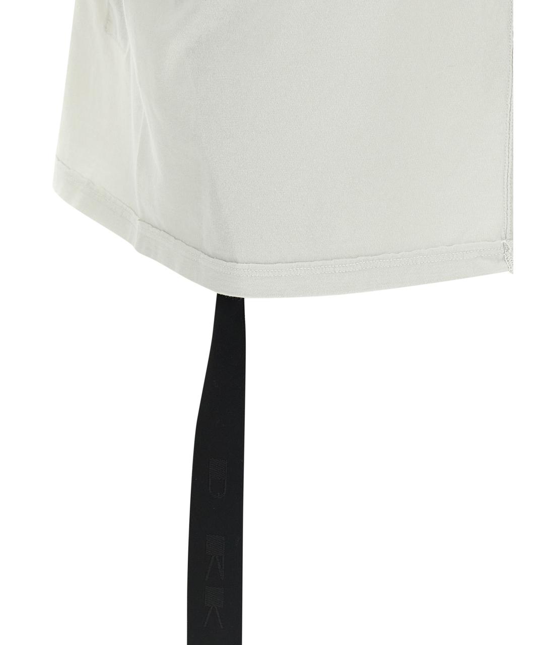 RICK OWENS DRKSHDW Серая хлопковая футболка, фото 4