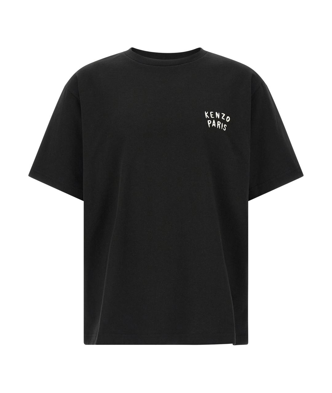KENZO Черная хлопковая футболка, фото 1