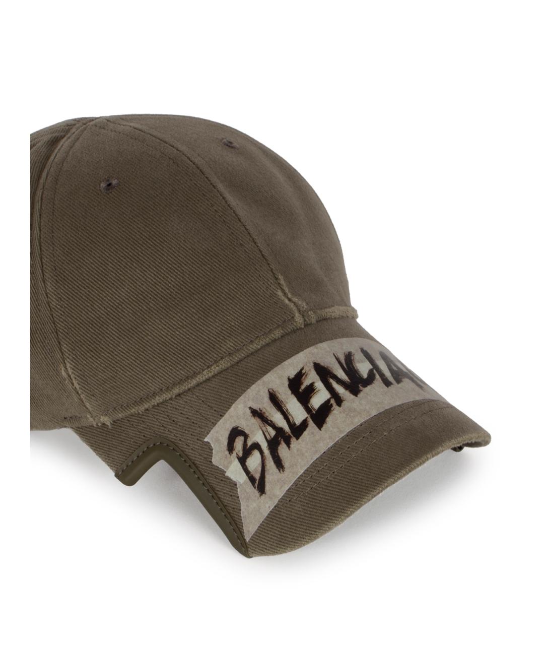 BALENCIAGA Хаки хлопковая кепка/бейсболка, фото 4