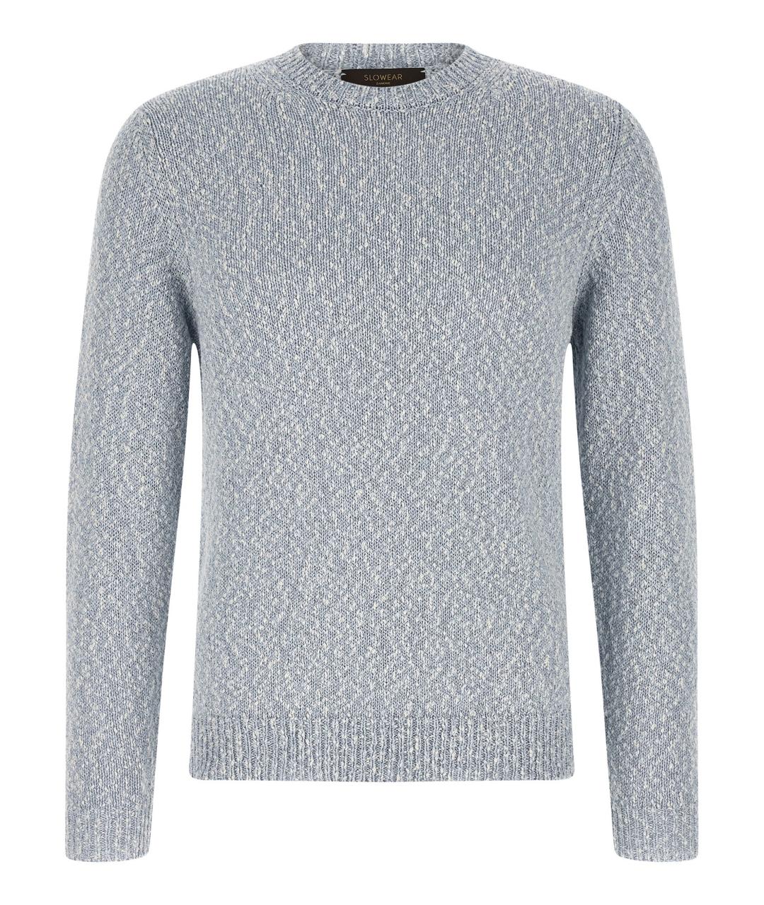 ZANONE Голубой хлопковый джемпер / свитер, фото 1