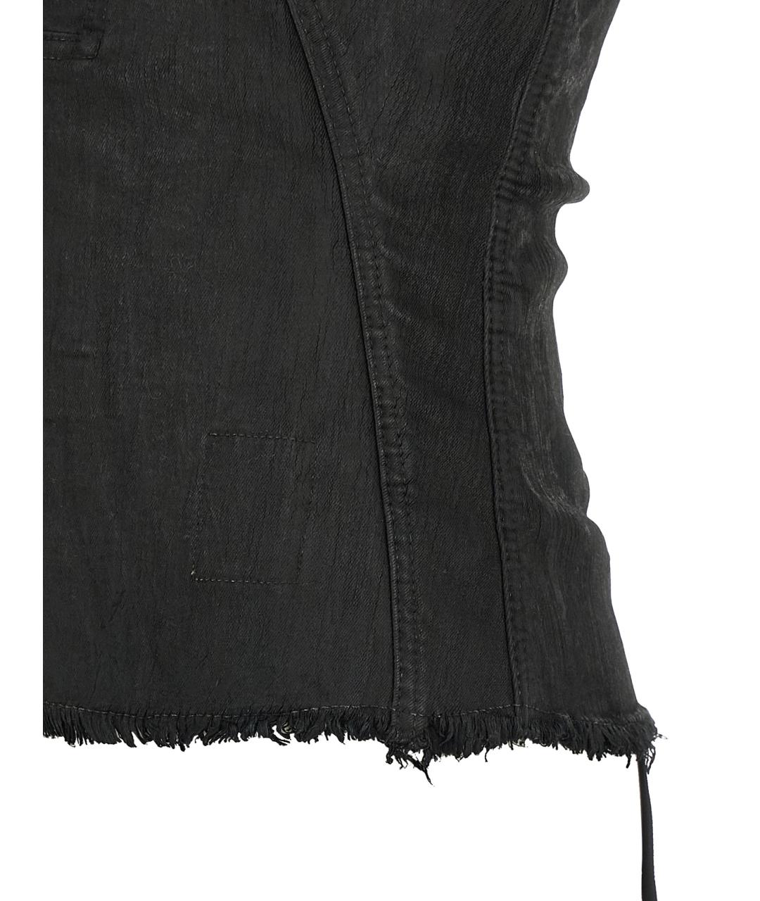 RICK OWENS DRKSHDW Черная хлопковая майка, фото 4