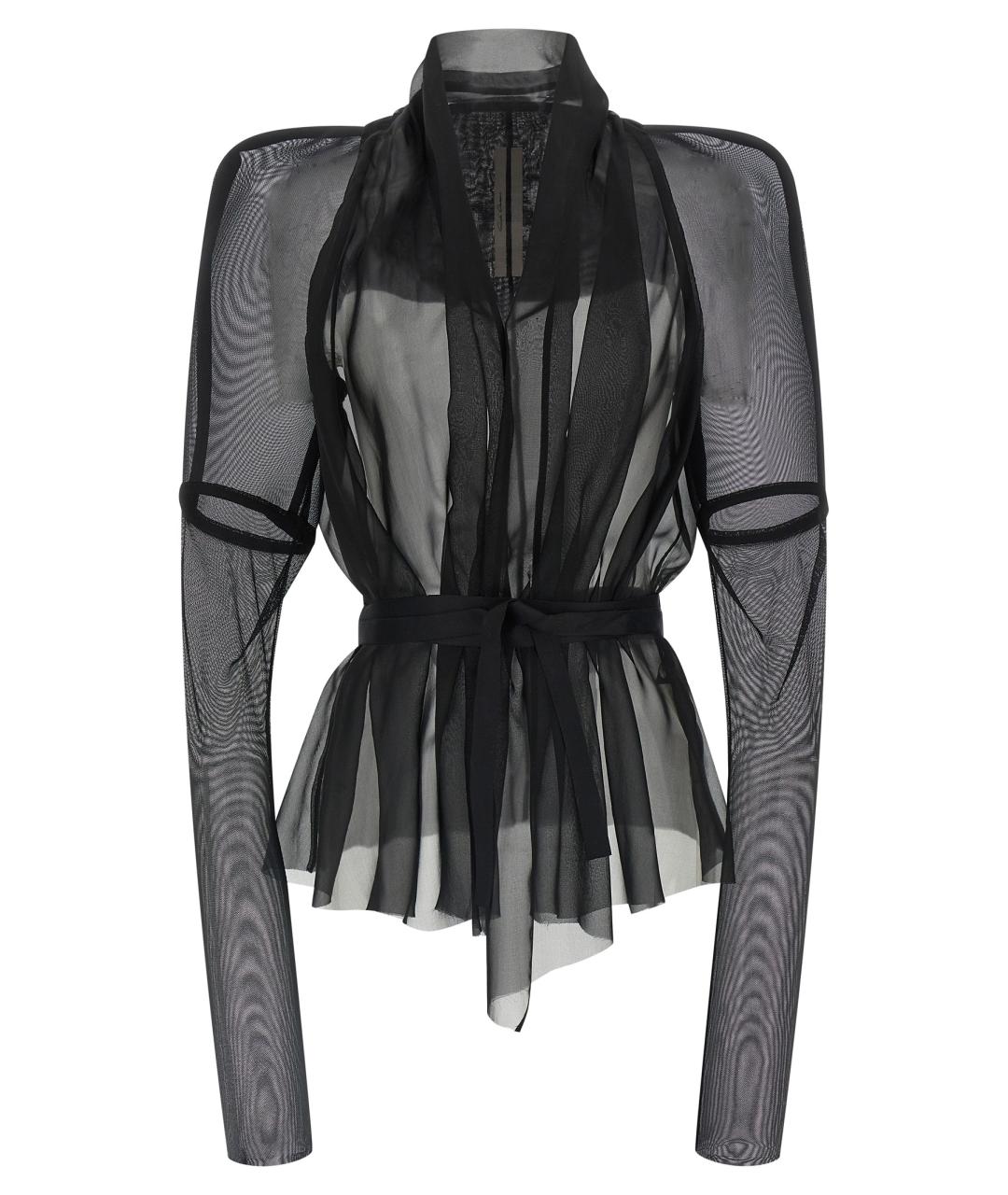 RICK OWENS Черная шелковая куртка, фото 1