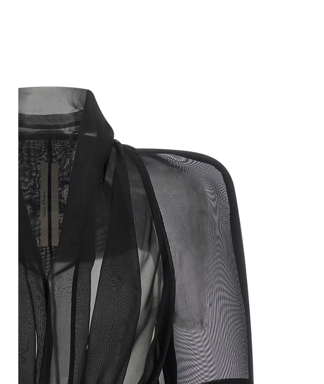 RICK OWENS Черная шелковая куртка, фото 3