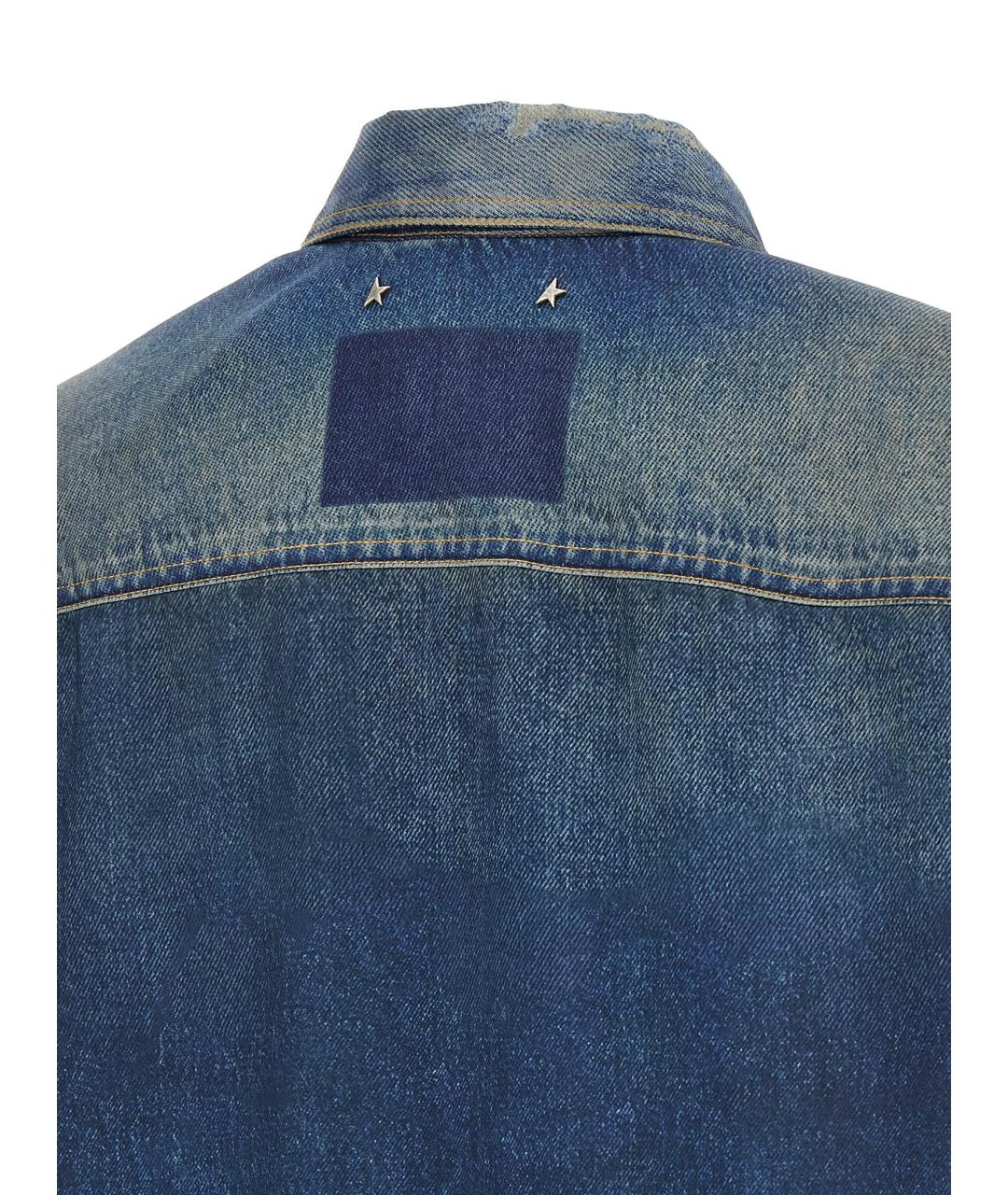 GOLDEN GOOSE DELUXE BRAND Синяя деним рубашка, фото 5