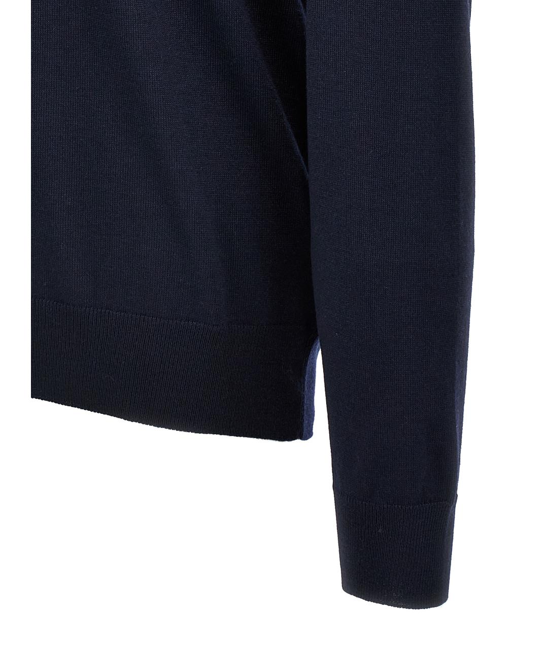 HUGO BOSS Темно-синий шерстяной джемпер / свитер, фото 4