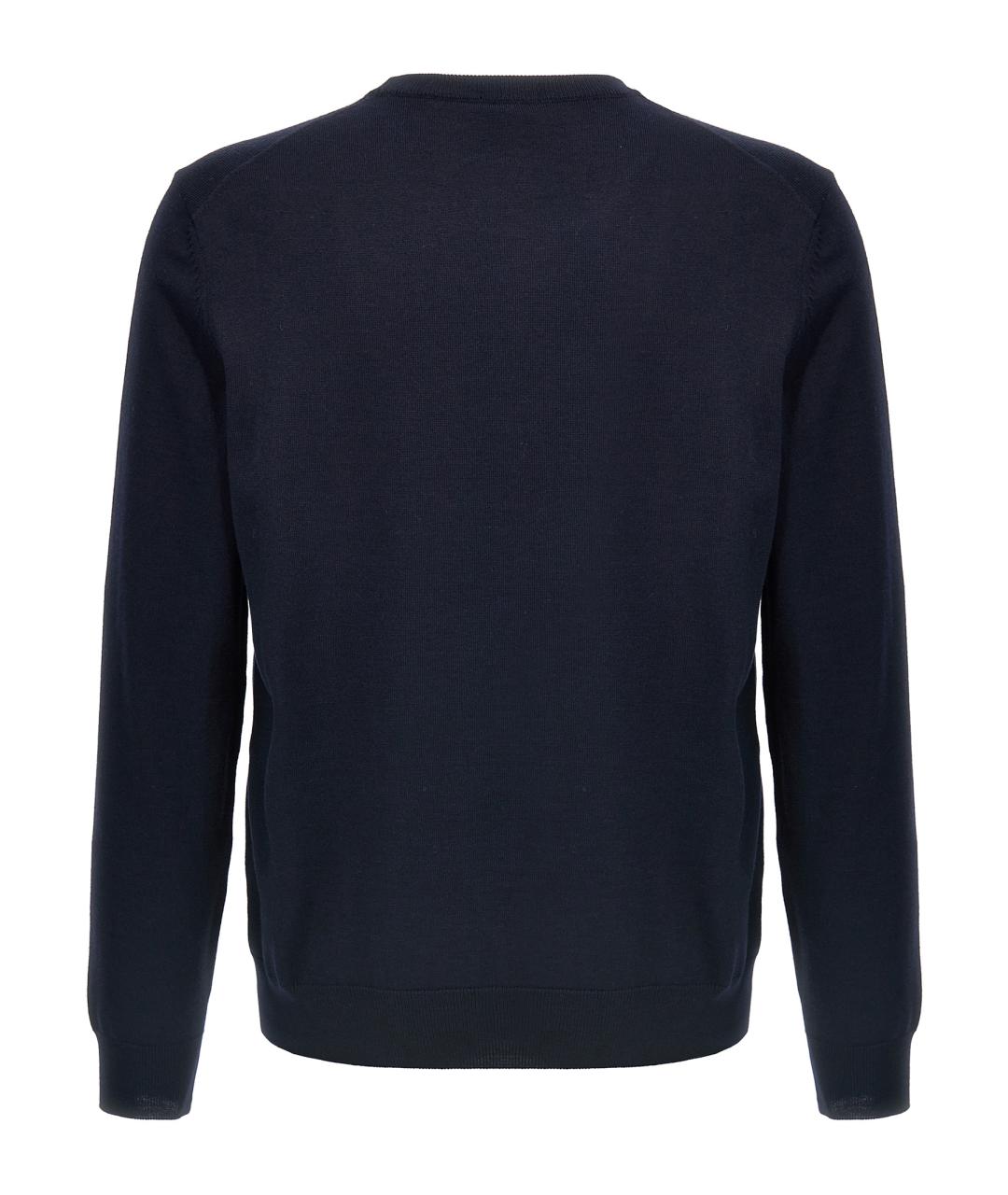 HUGO BOSS Темно-синий шерстяной джемпер / свитер, фото 2