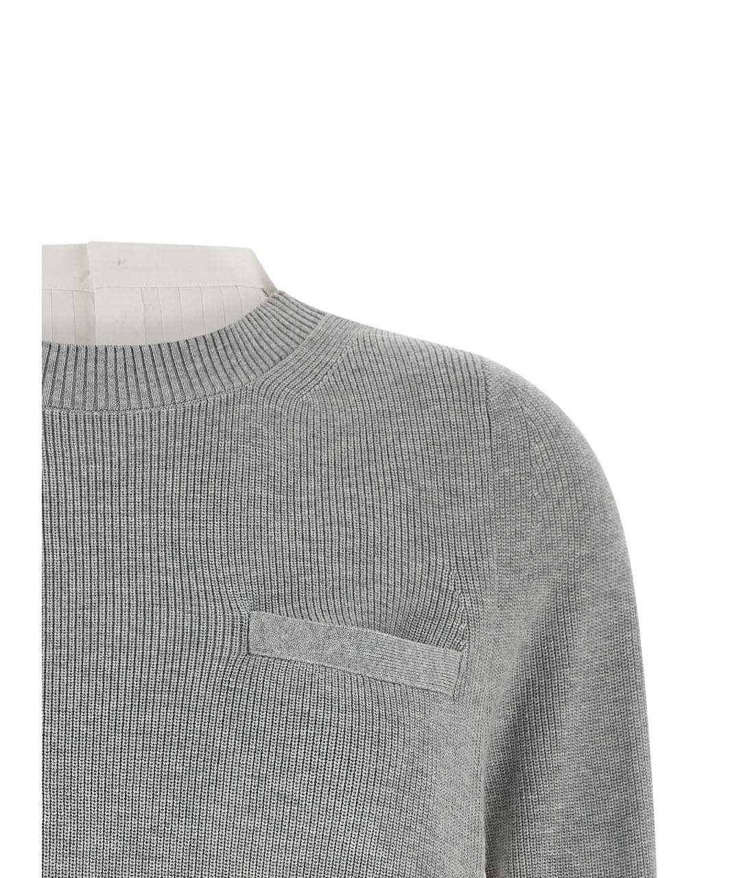 SACAI Серый хлопковый джемпер / свитер, фото 3