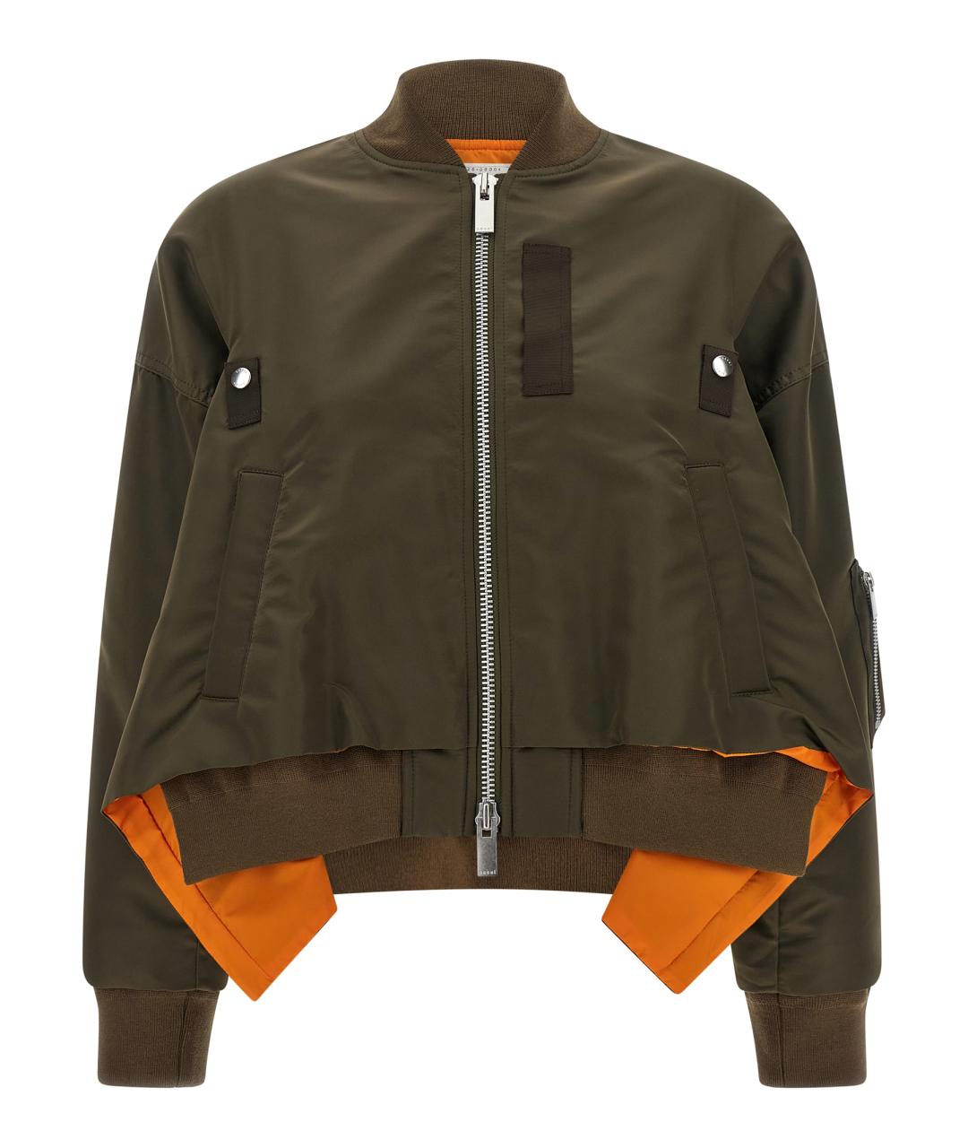 SACAI Зеленая полиамидовая куртка, фото 1