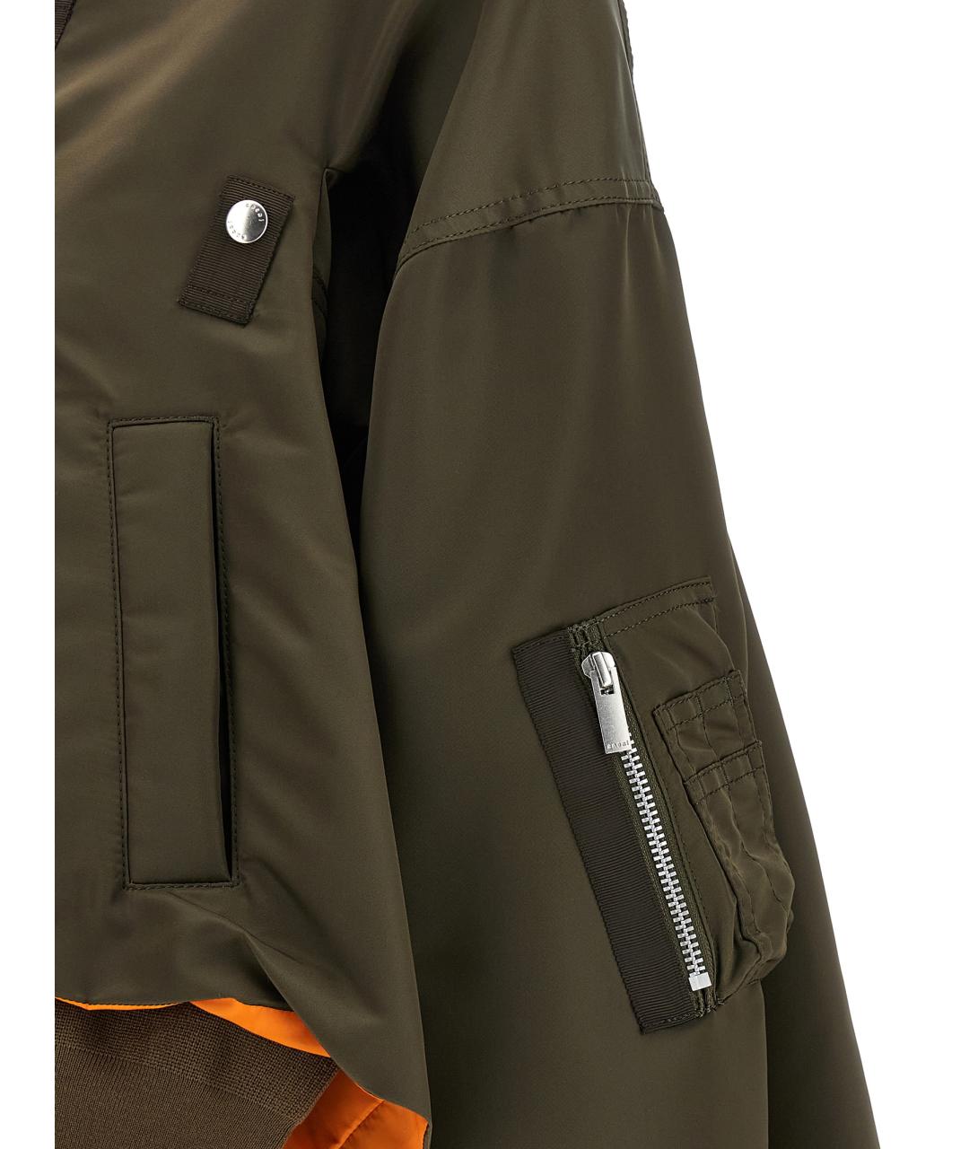 SACAI Зеленая полиамидовая куртка, фото 4