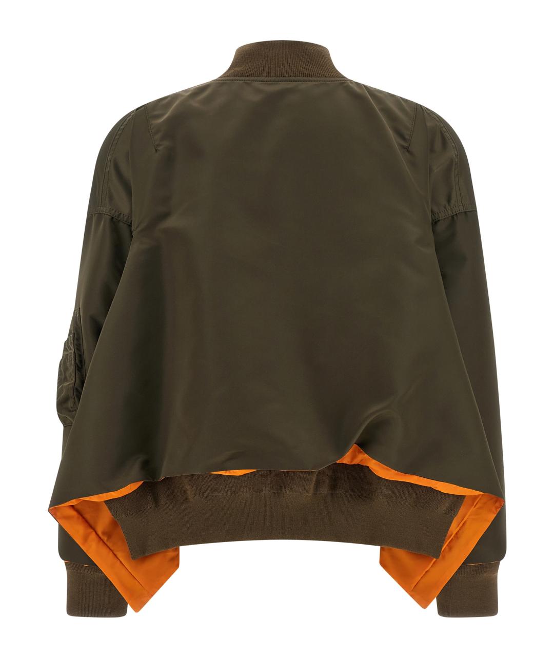 SACAI Зеленая полиамидовая куртка, фото 2