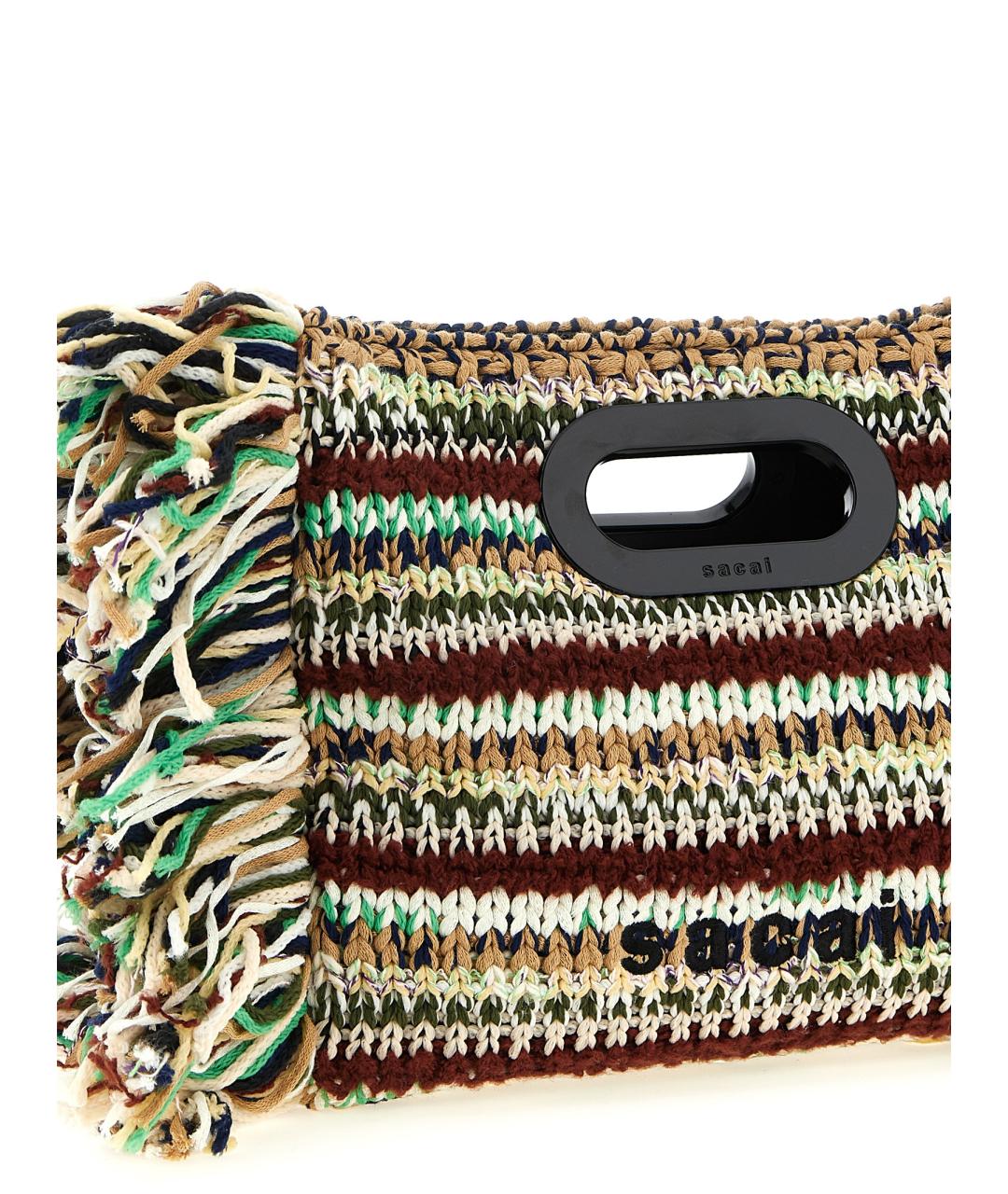 SACAI Мульти хлопковая сумка через плечо, фото 3