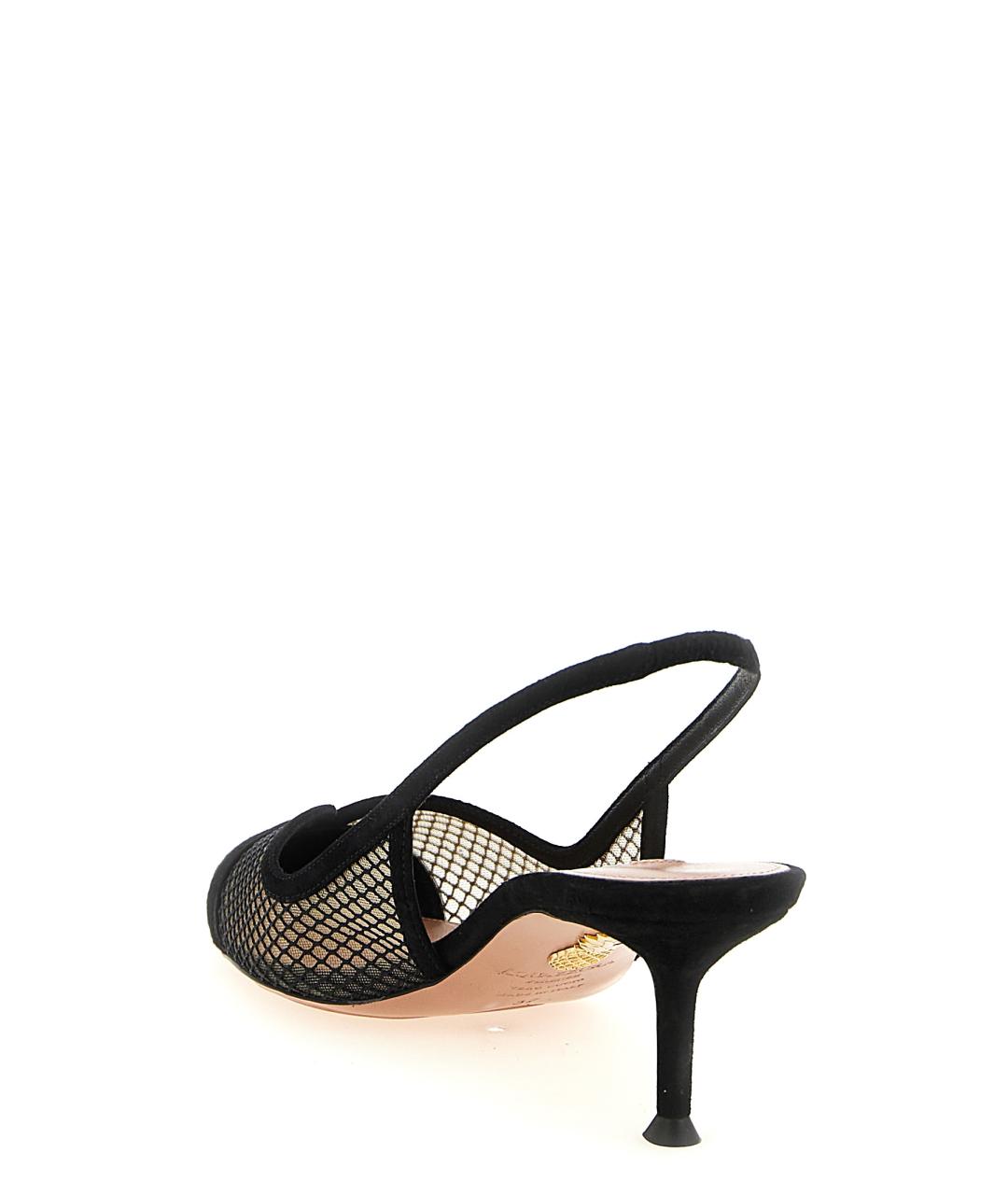 AQUAZZURA Черные текстильные туфли, фото 3