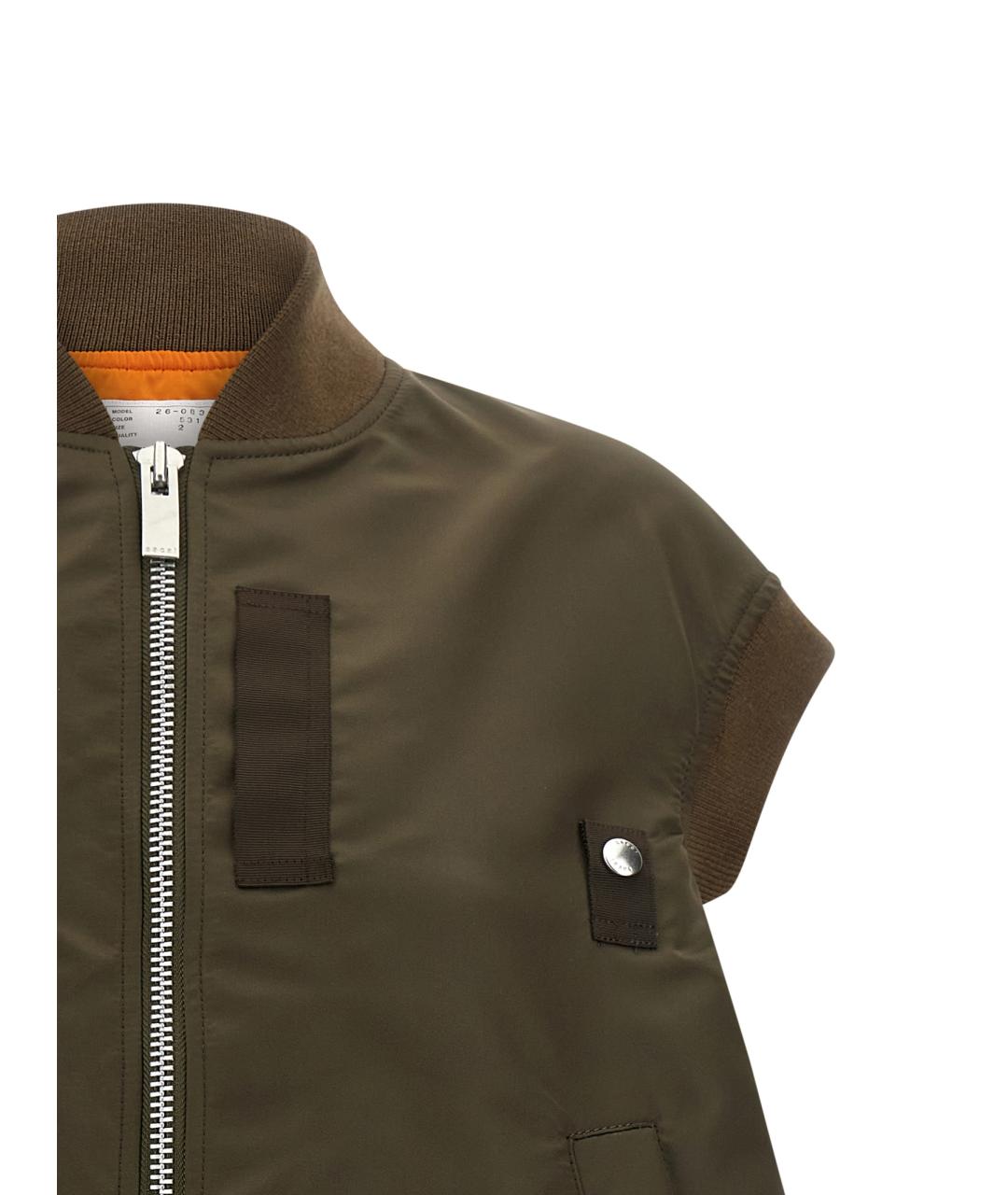 SACAI Зеленая полиамидовая жилетка, фото 3