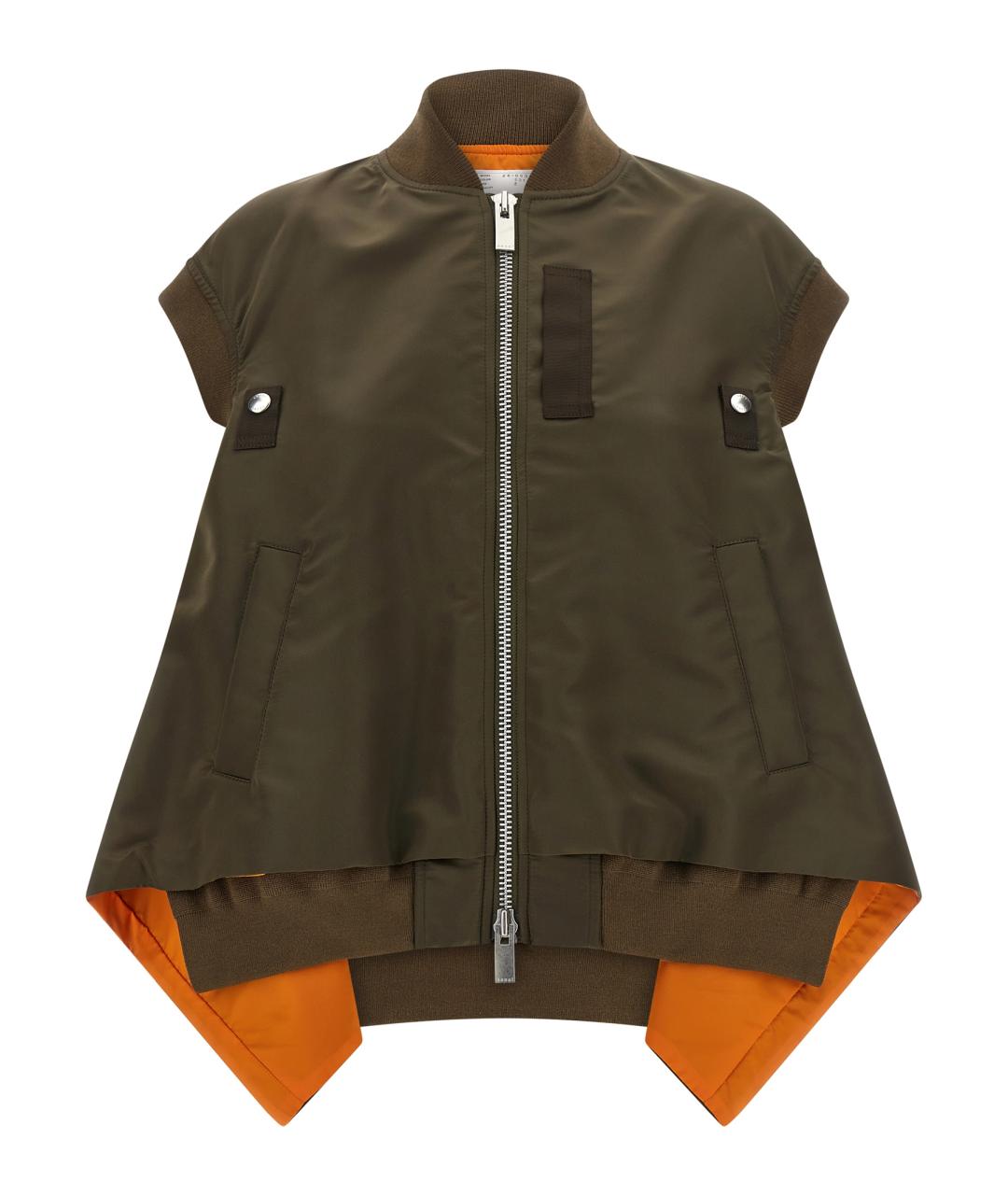 SACAI Зеленая полиамидовая жилетка, фото 1