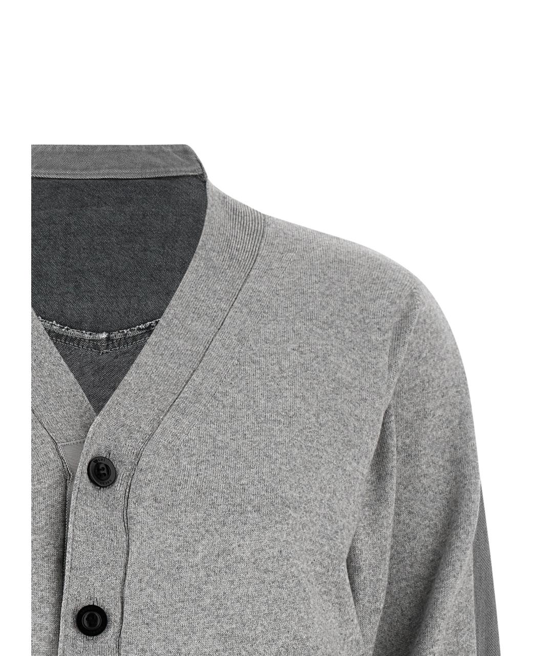 SACAI Серый хлопковый кардиган, фото 3
