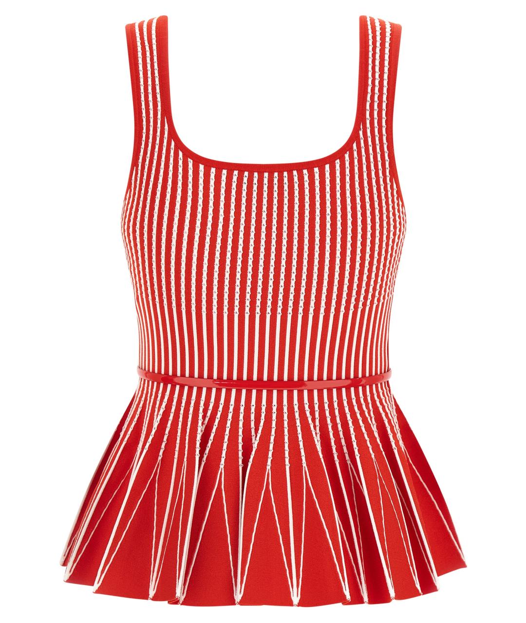 ELISABETTA FRANCHI Красная вискозная майка, фото 2