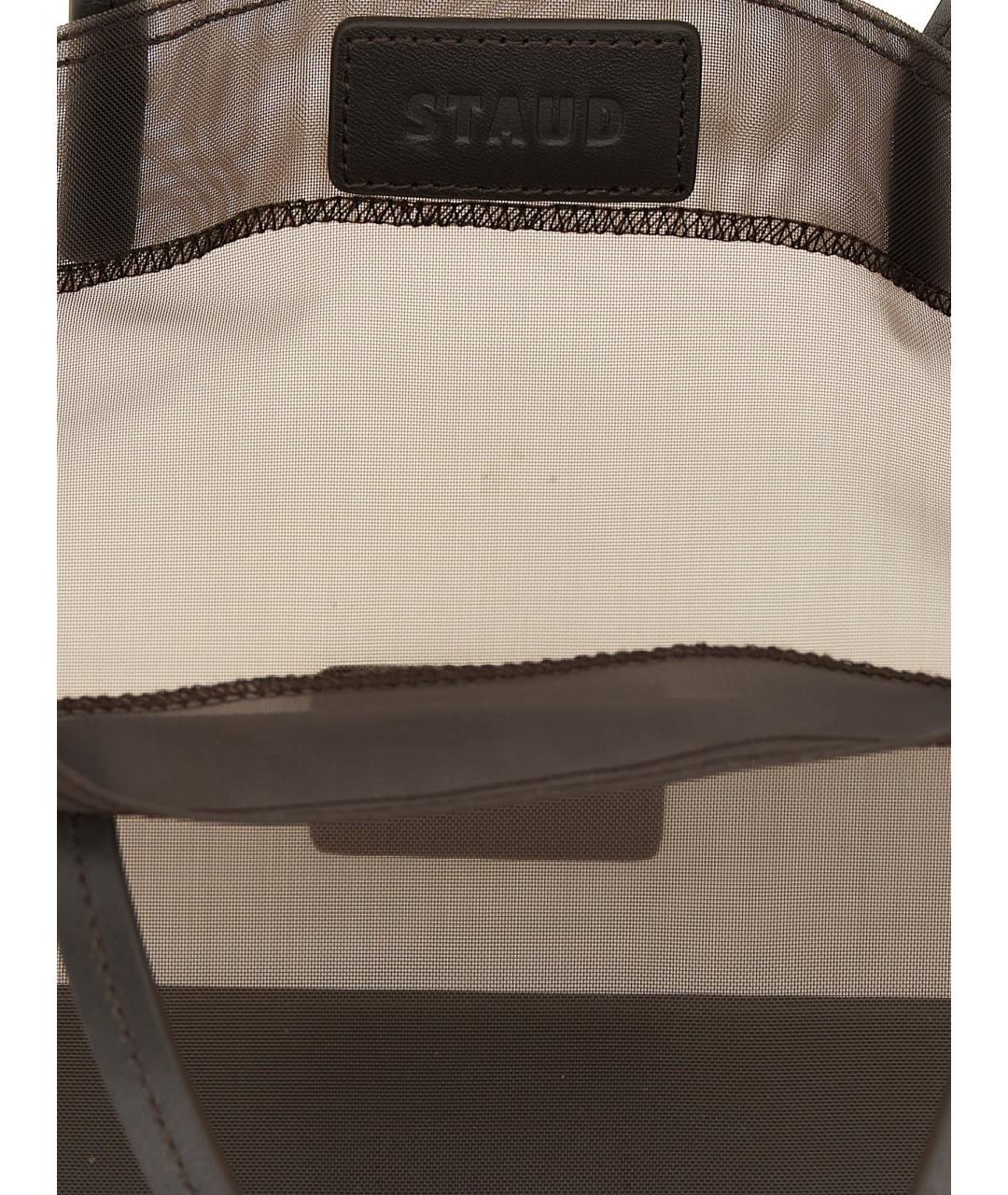 STAUD Коричневая синтетическая сумка тоут, фото 4
