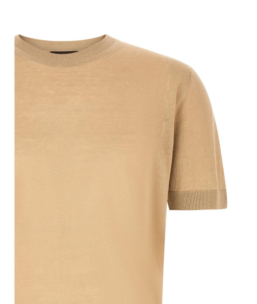 ZANONE Бежевый льняной джемпер / свитер, фото 3