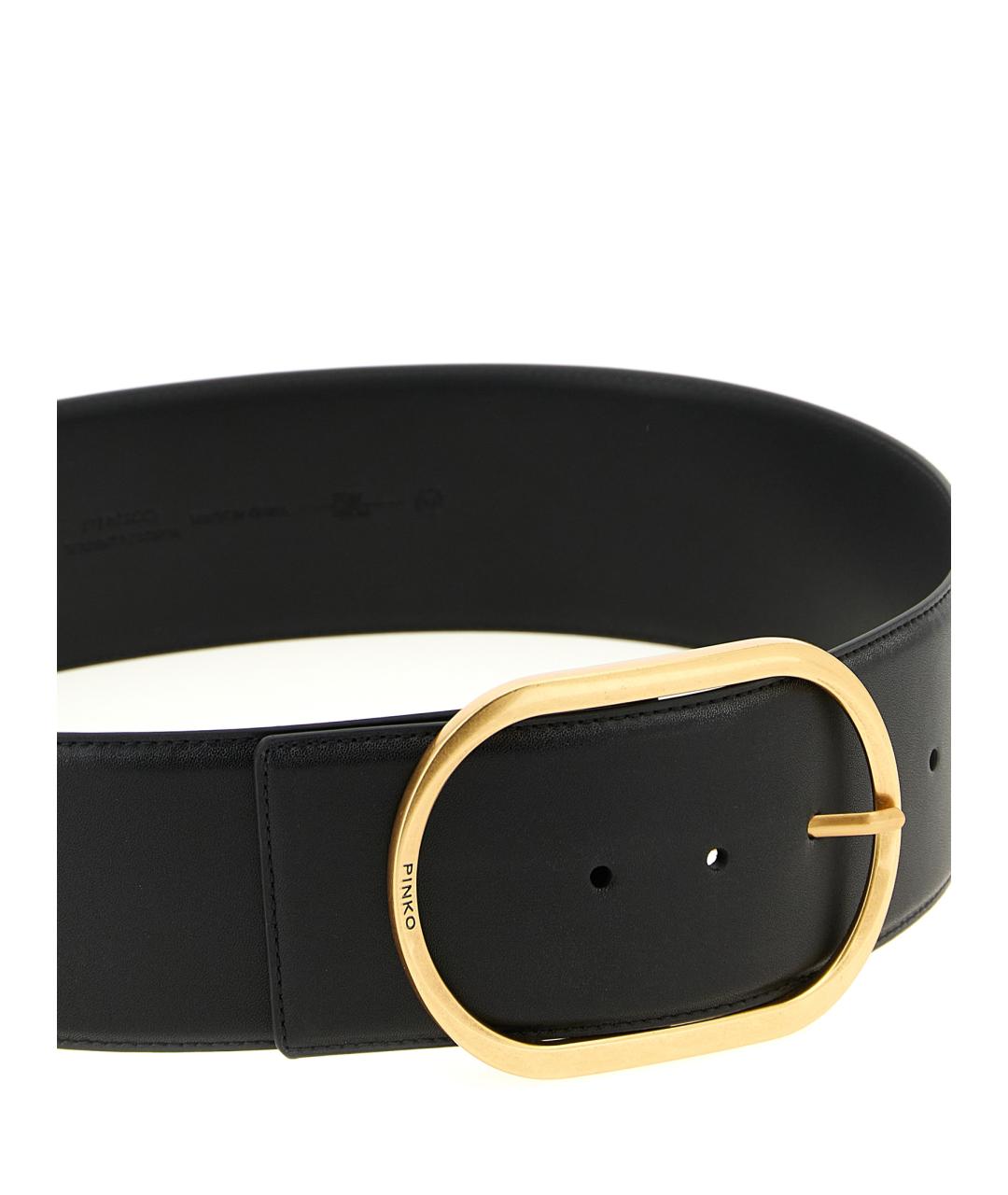 PINKO Черный кожаный ремень, фото 3