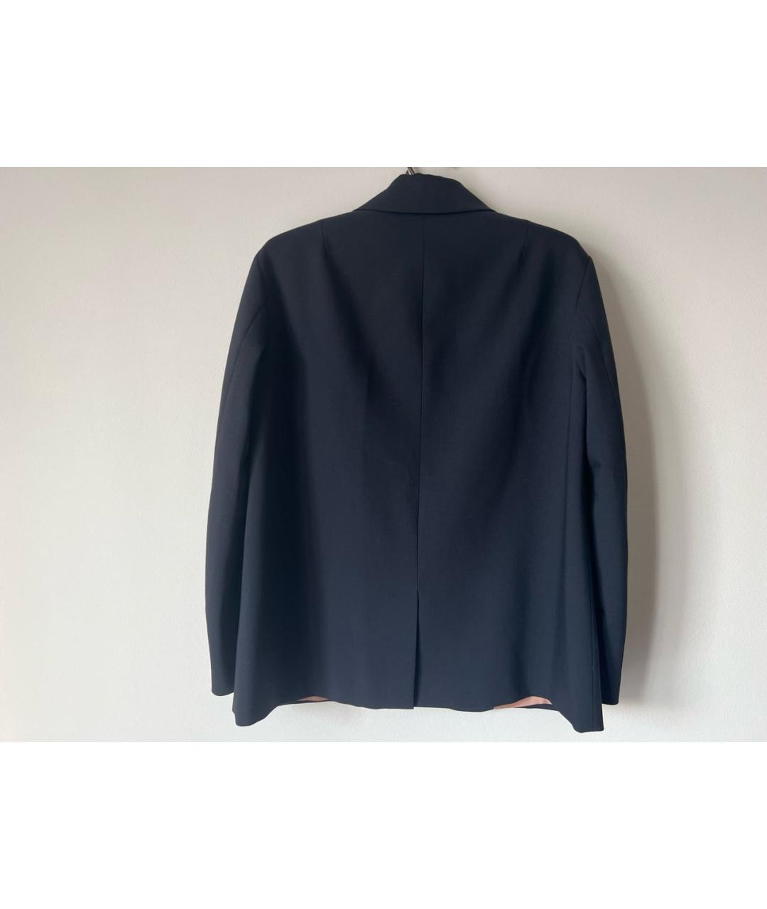 JIL SANDER Темно-синий шерстяной жакет/пиджак, фото 3