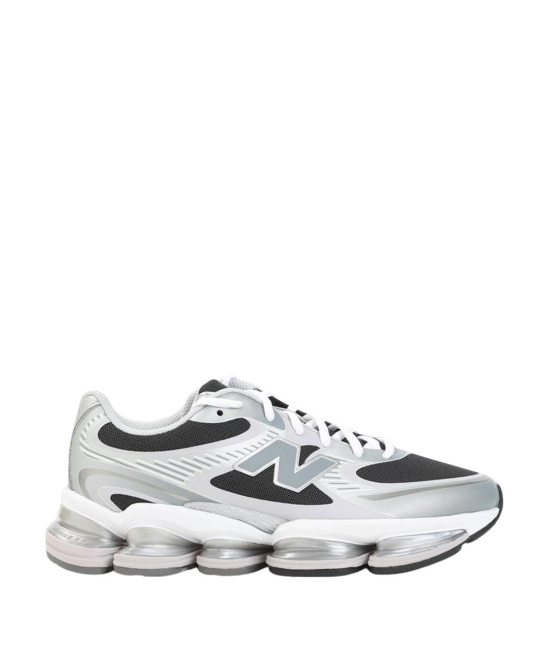 NEW BALANCE Серебряные кожаные кроссовки, фото 1