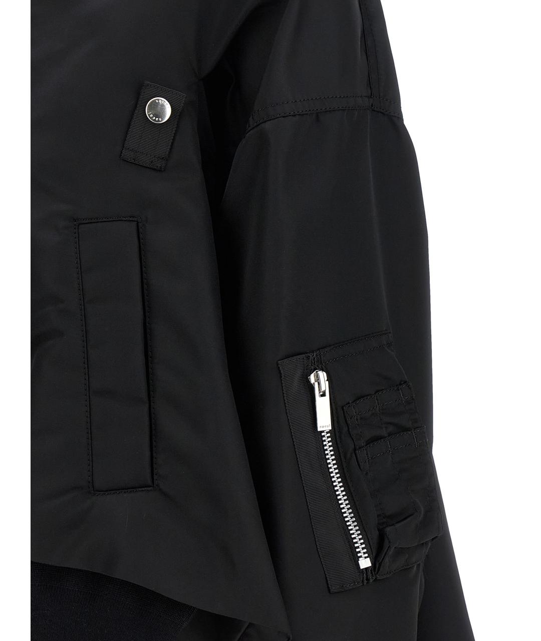 SACAI Черная полиамидовая куртка, фото 4