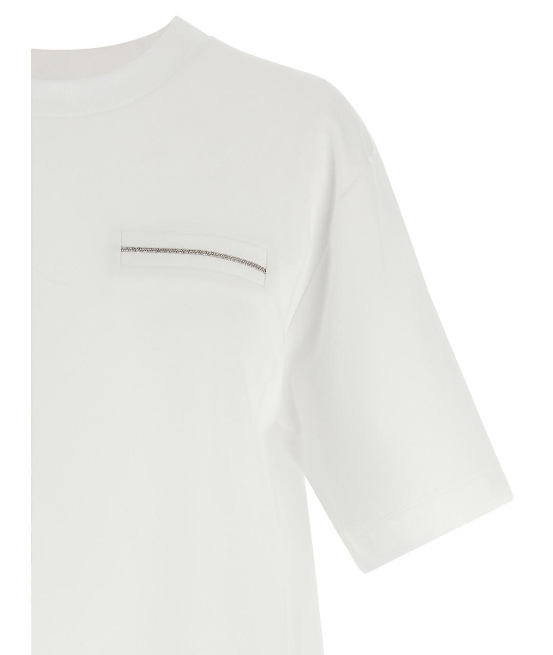 PESERICO Белая хлопковая футболка, фото 3