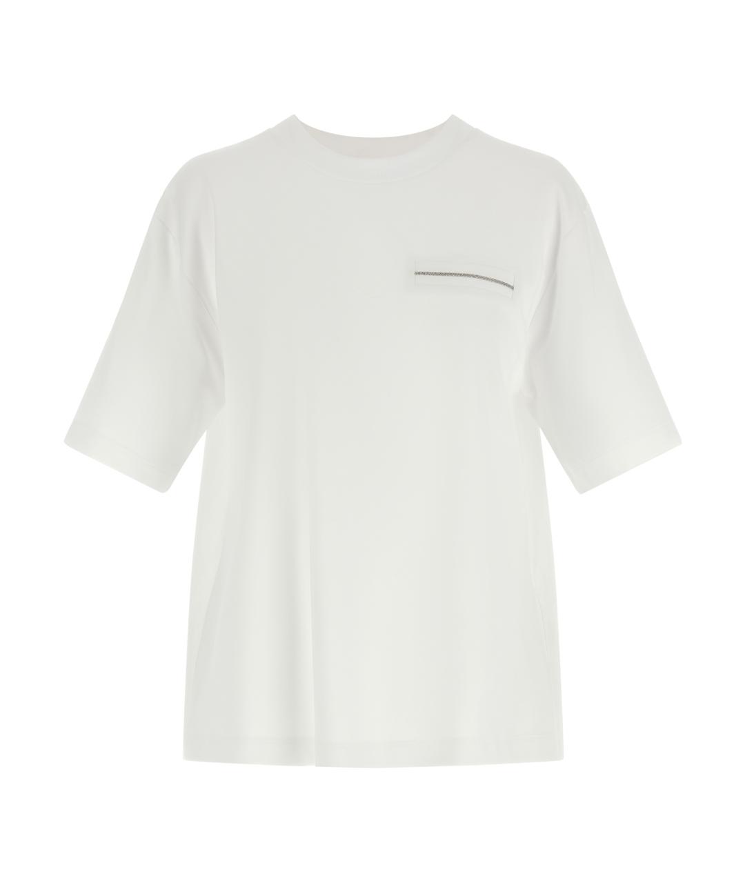 PESERICO Белая хлопковая футболка, фото 1