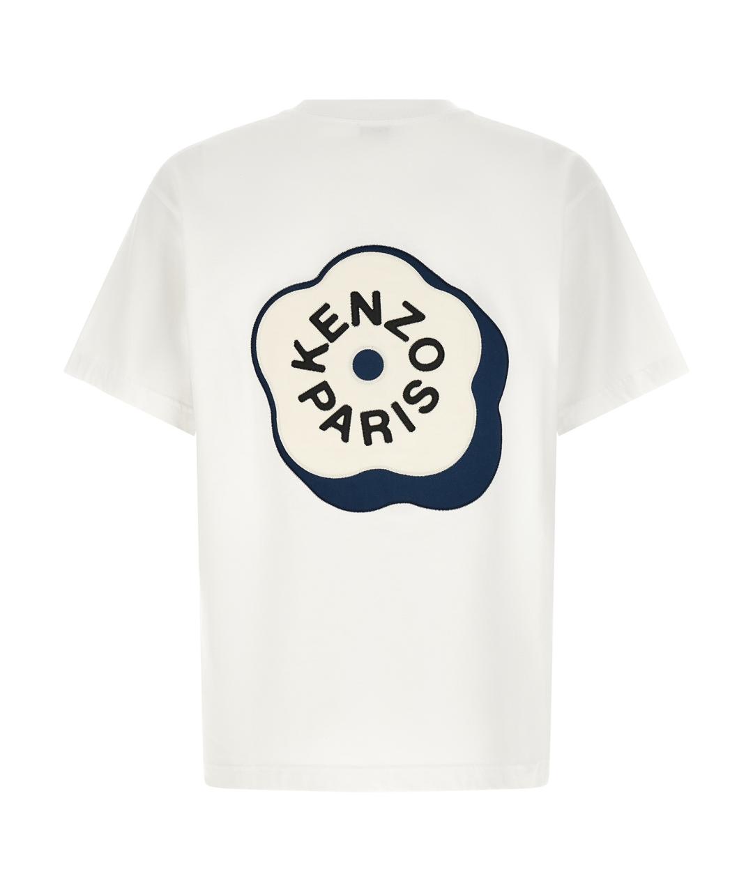 KENZO Белая хлопковая футболка, фото 2