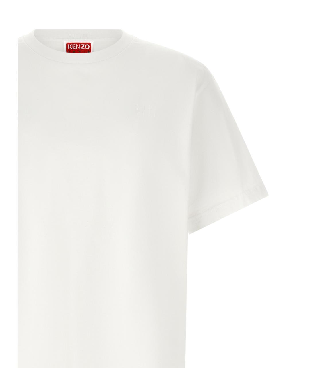 KENZO Белая хлопковая футболка, фото 3