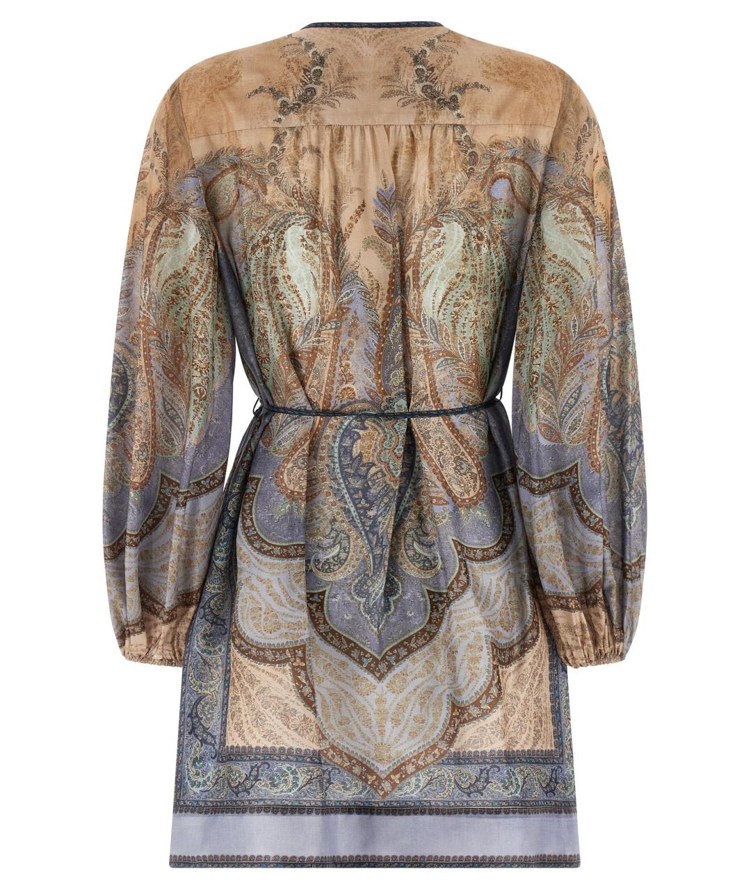 ZIMMERMANN Мульти шелковое повседневное платье, фото 2