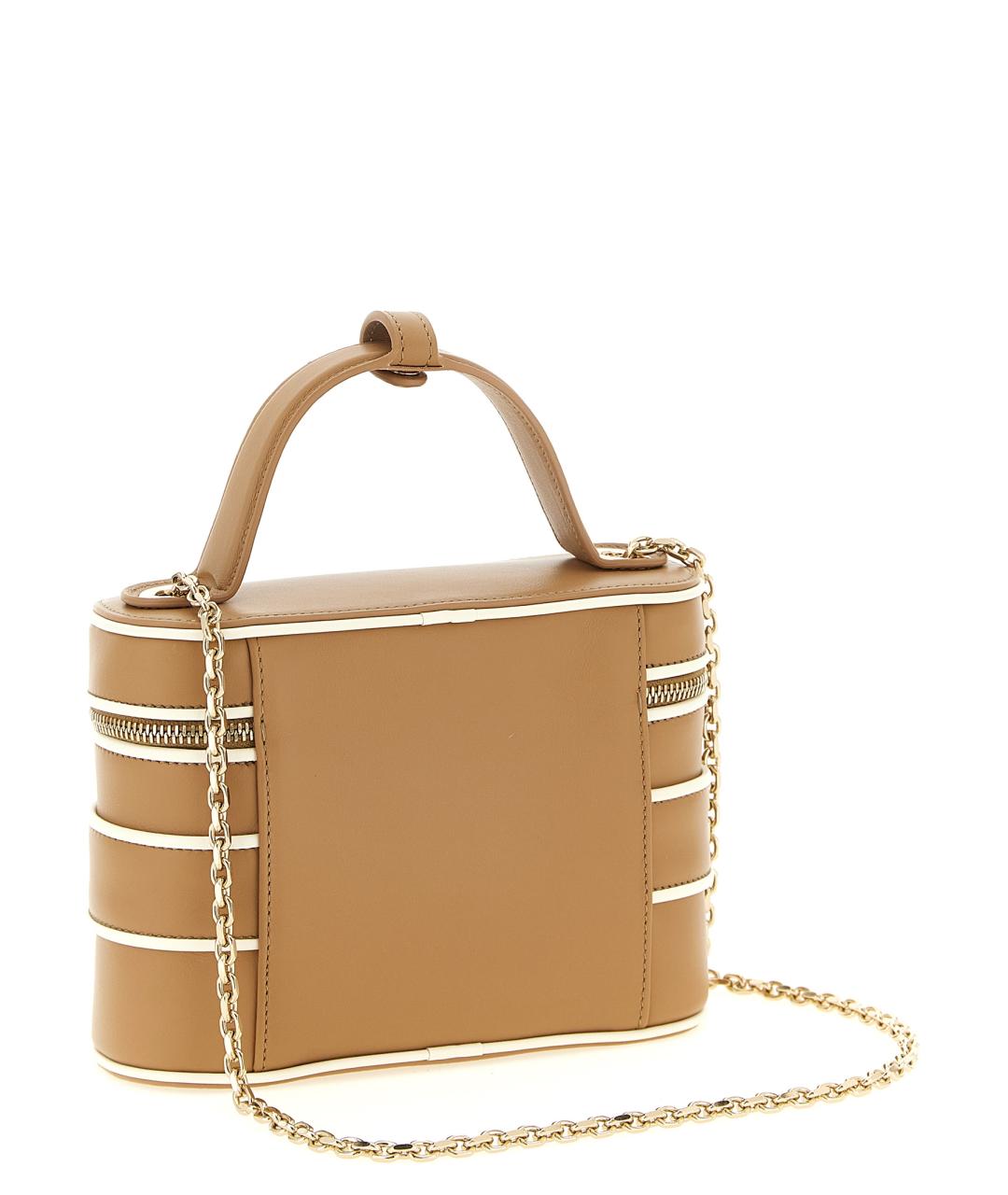 ROGER VIVIER Бежевая кожаная сумка с короткими ручками, фото 2