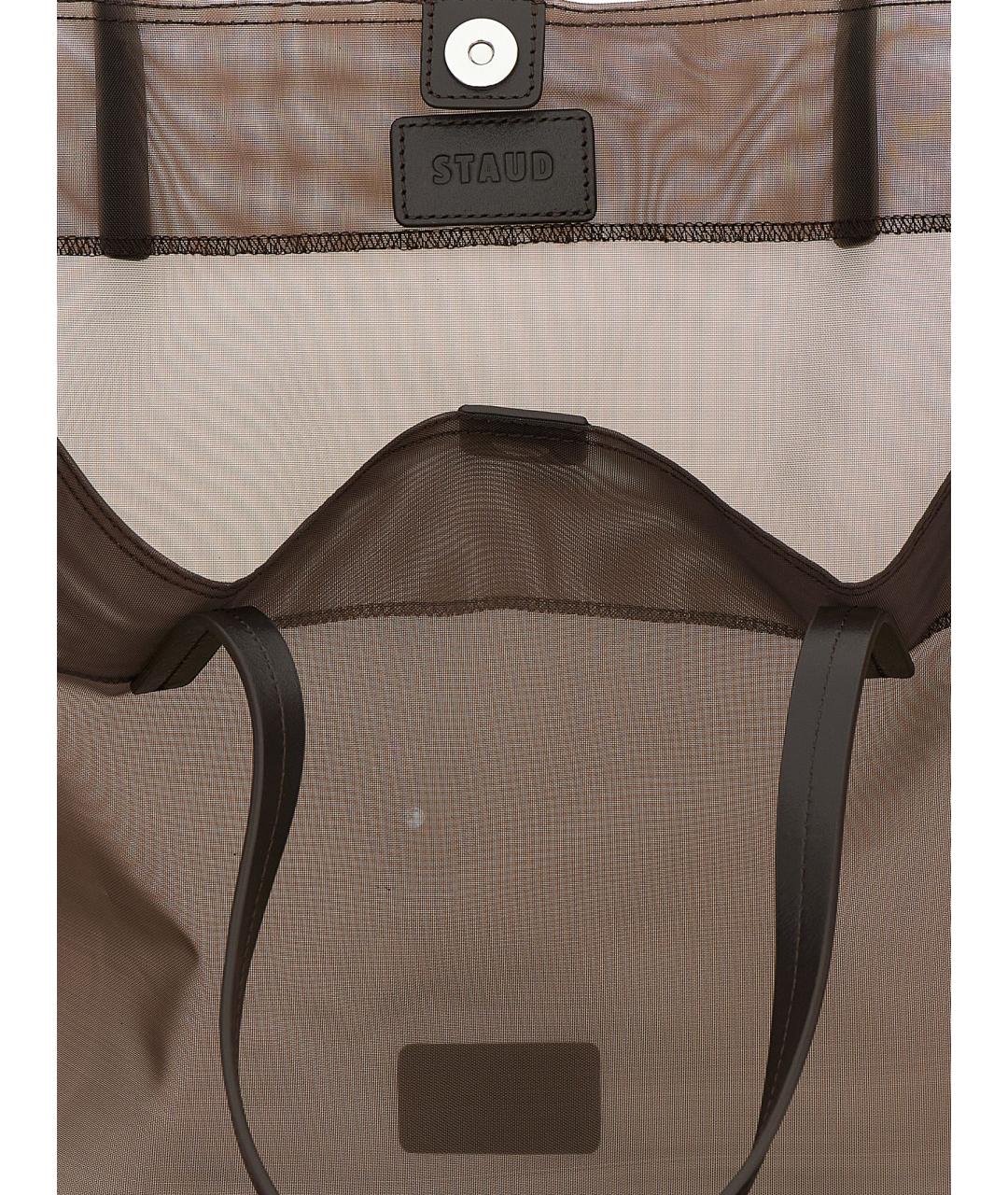 STAUD Коричневая синтетическая сумка тоут, фото 4