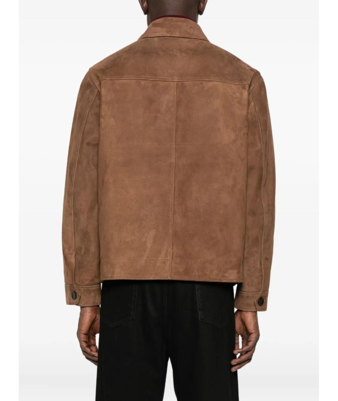 LARDINI Коричневая замшевая куртка, фото 4