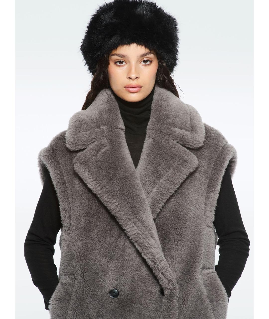 STAND STUDIO Серый шерстяной жилет, фото 5