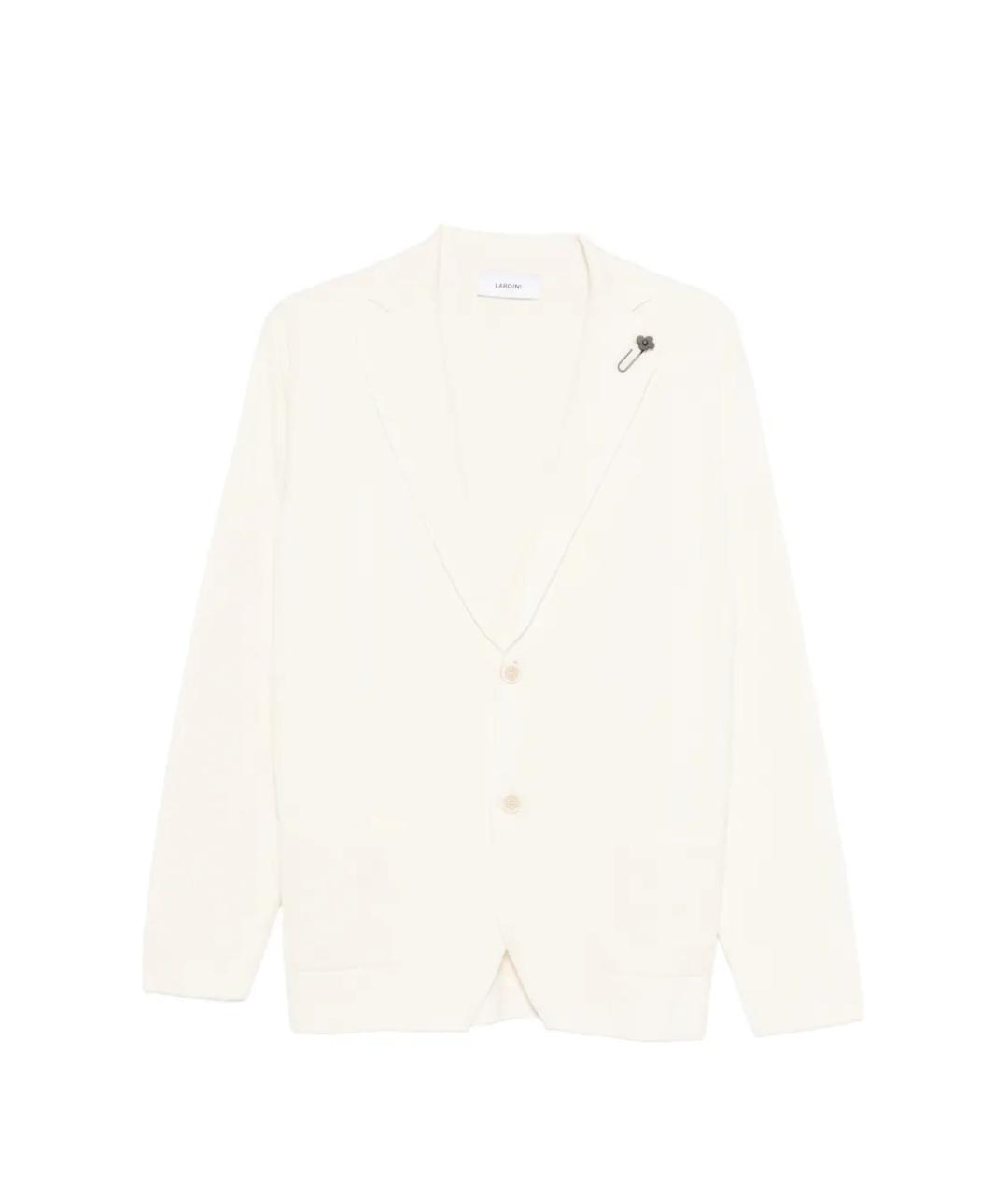 LARDINI Бежевый хлопковый кардиган, фото 1