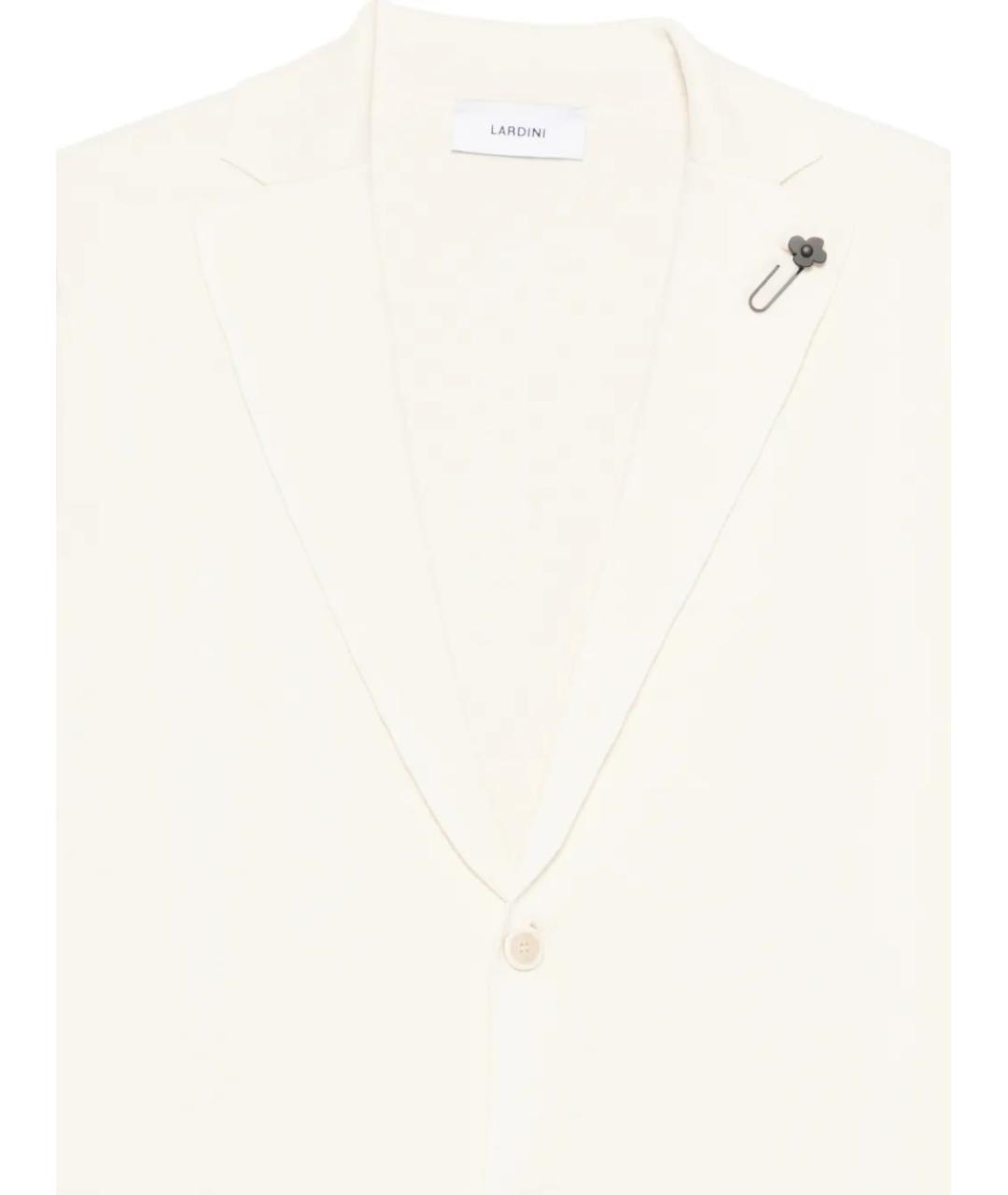 LARDINI Бежевый хлопковый кардиган, фото 3