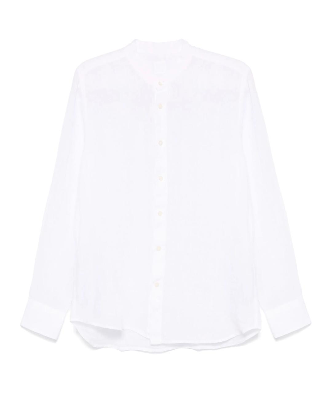 120% LINO Белая льняная кэжуал рубашка, фото 1