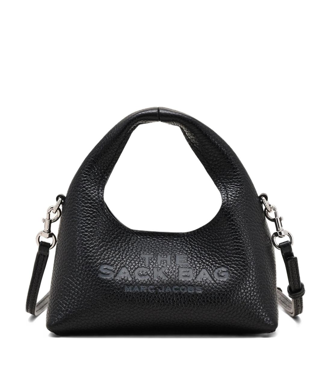 MARC JACOBS Черная кожаная сумка с короткими ручками, фото 1