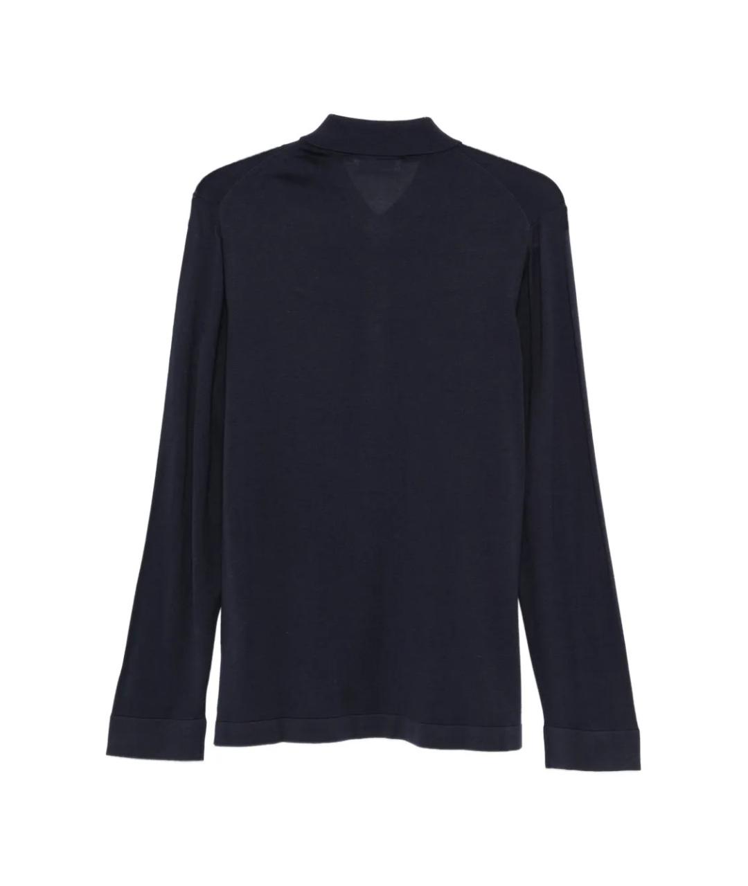 LARDINI Синяя шелковая кэжуал рубашка, фото 2