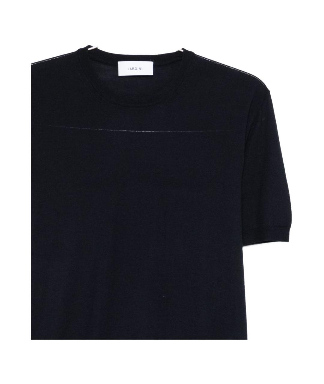 LARDINI Темно-синий шерстяной джемпер / свитер, фото 3