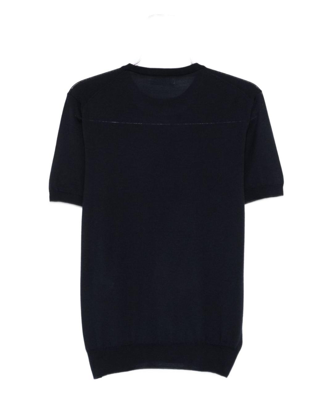 LARDINI Темно-синий шерстяной джемпер / свитер, фото 2