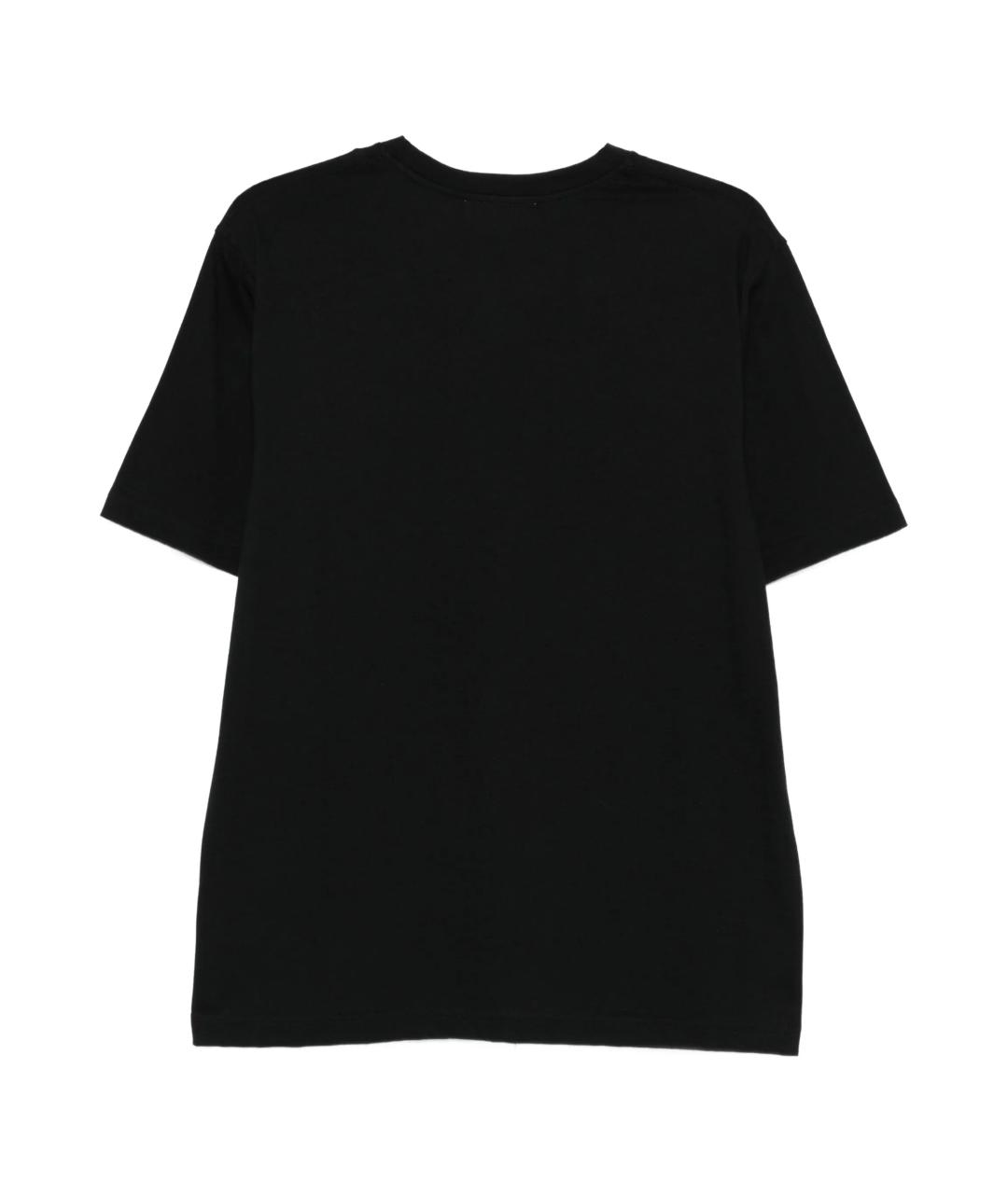 LARDINI Черная хлопковая футболка, фото 2