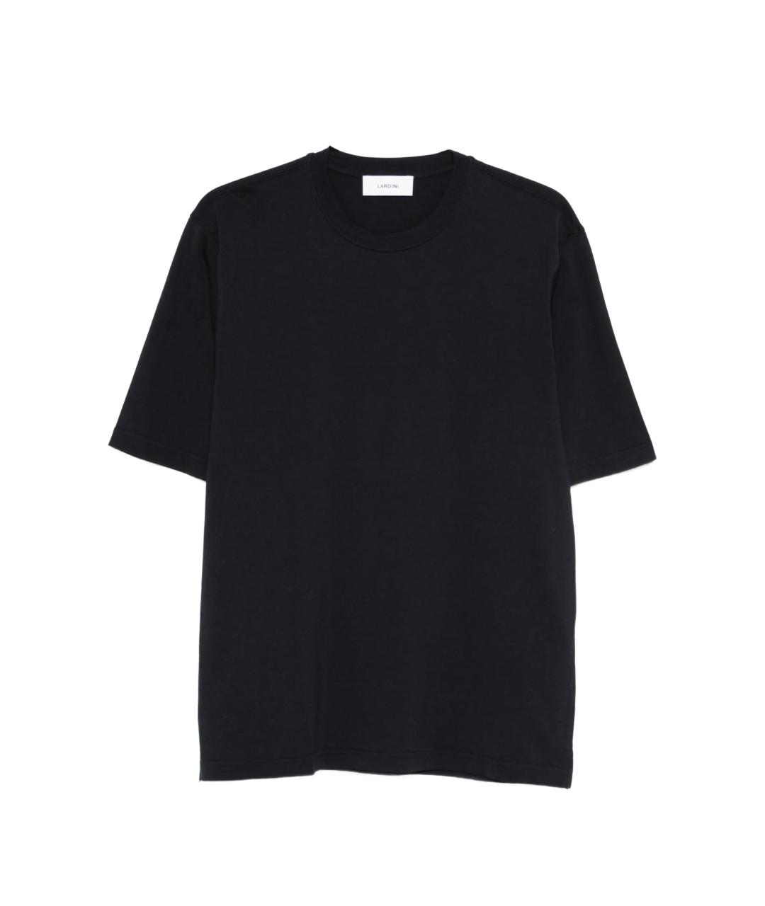 LARDINI Черная хлопковая футболка, фото 1