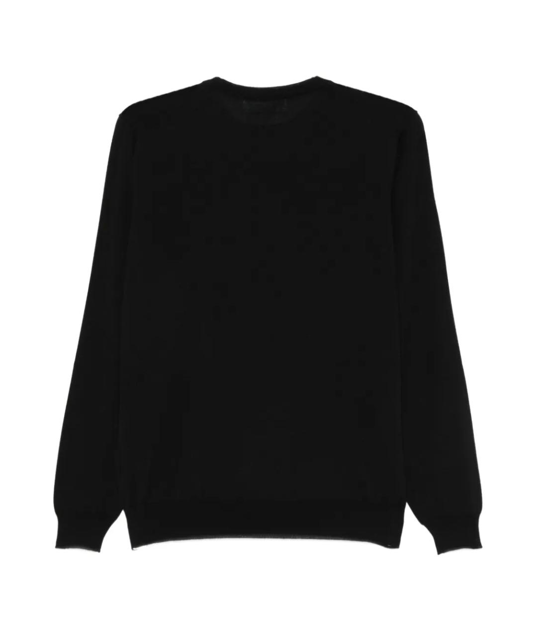 LARDINI Черный шерстяной джемпер / свитер, фото 2