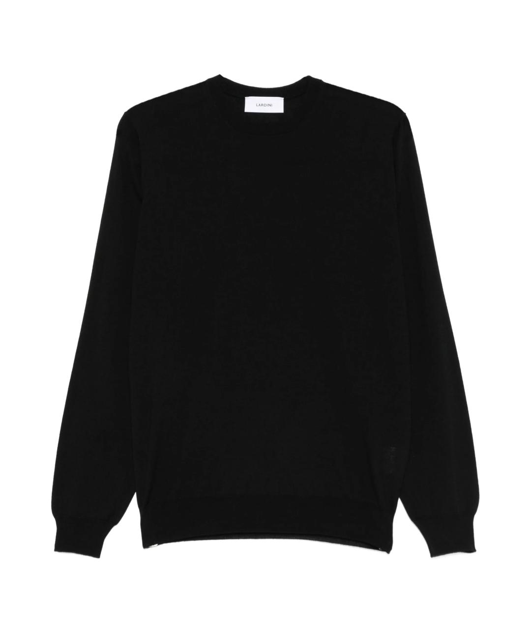LARDINI Черный шерстяной джемпер / свитер, фото 1