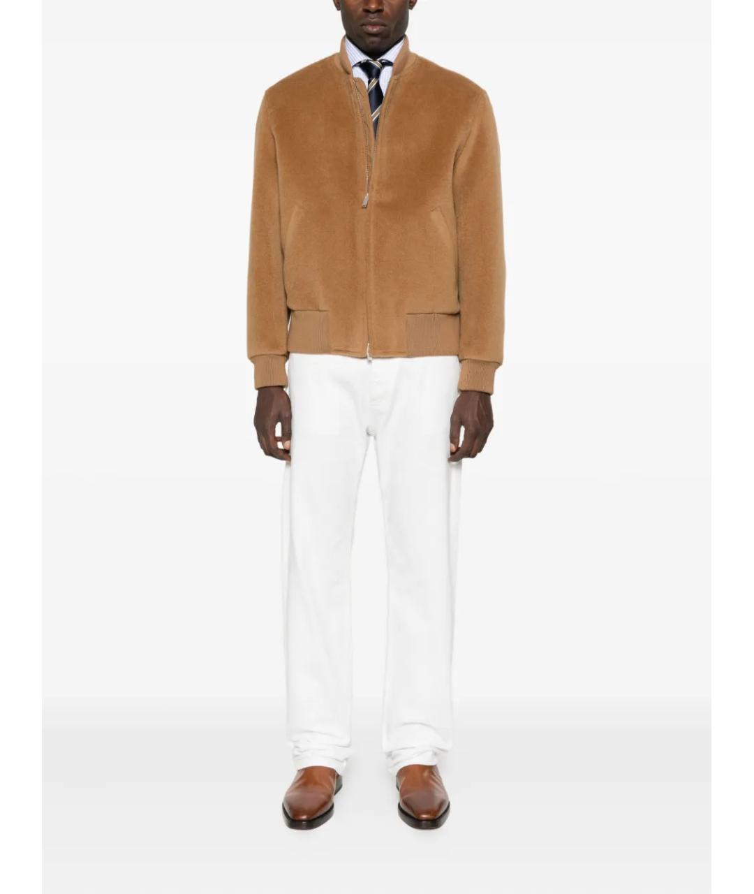 LARDINI Коричневая шерстяная куртка, фото 2