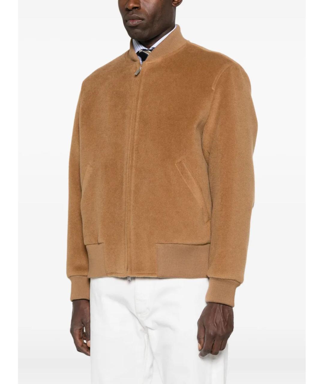 LARDINI Коричневая шерстяная куртка, фото 3