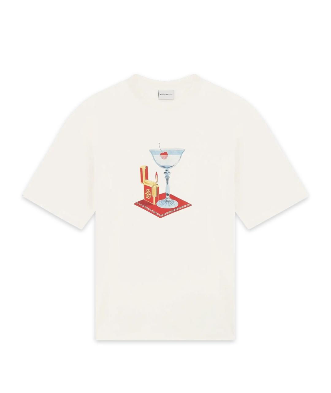 Drole de Monsieur Белая хлопковая футболка, фото 1