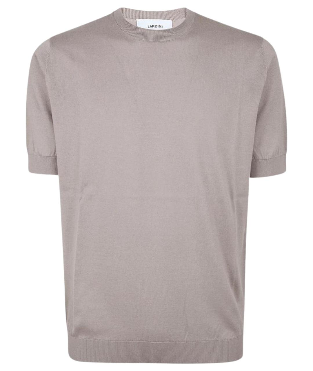 LARDINI Серая хлопковая футболка, фото 1